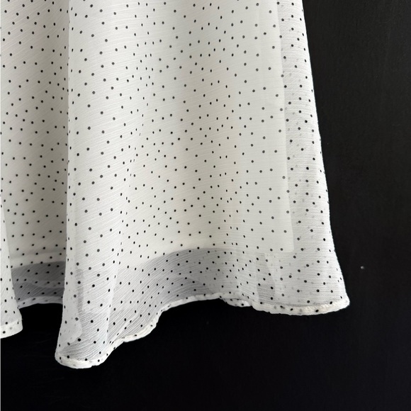 Banana Republic White Polka Dots Flowy Mini A-Line Summer Chic size Small - Picture 5 of 13
